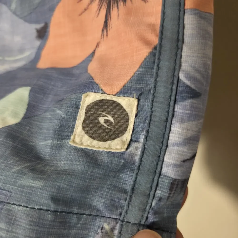 Rip Curl Boardshorts Mens 38 Surf Craft Floral Trunks Cotton, Polyester